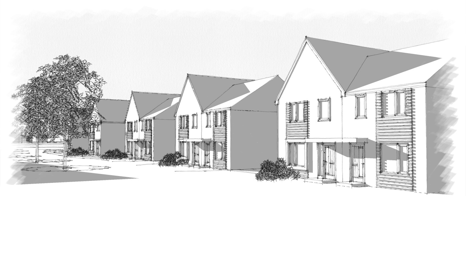 Swingate Park, Hellingly — proposed spine street, June 2022 design review submission.